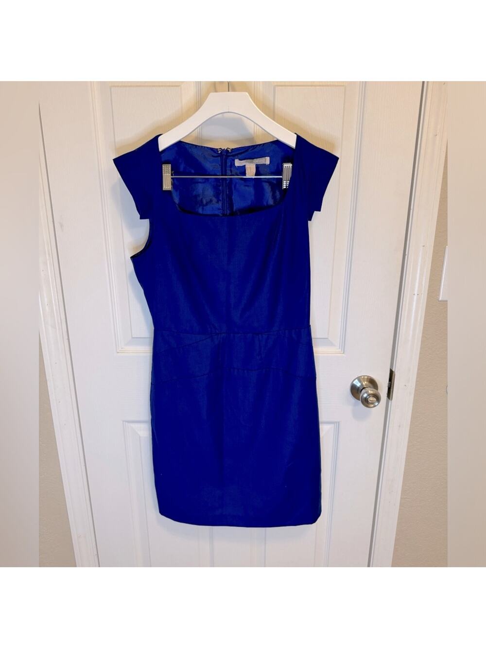 Women’s Forever21 Blue Cap Sleeve Sheath Dress size Medium